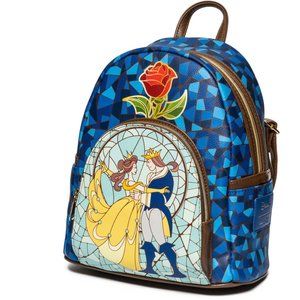 Beauty and the Beast Stained-Glass Window Mini-Backpack - Entertainment Earth Ex
